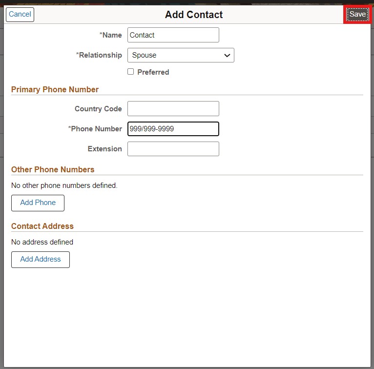 emergency contact step 4