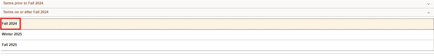 select the term
