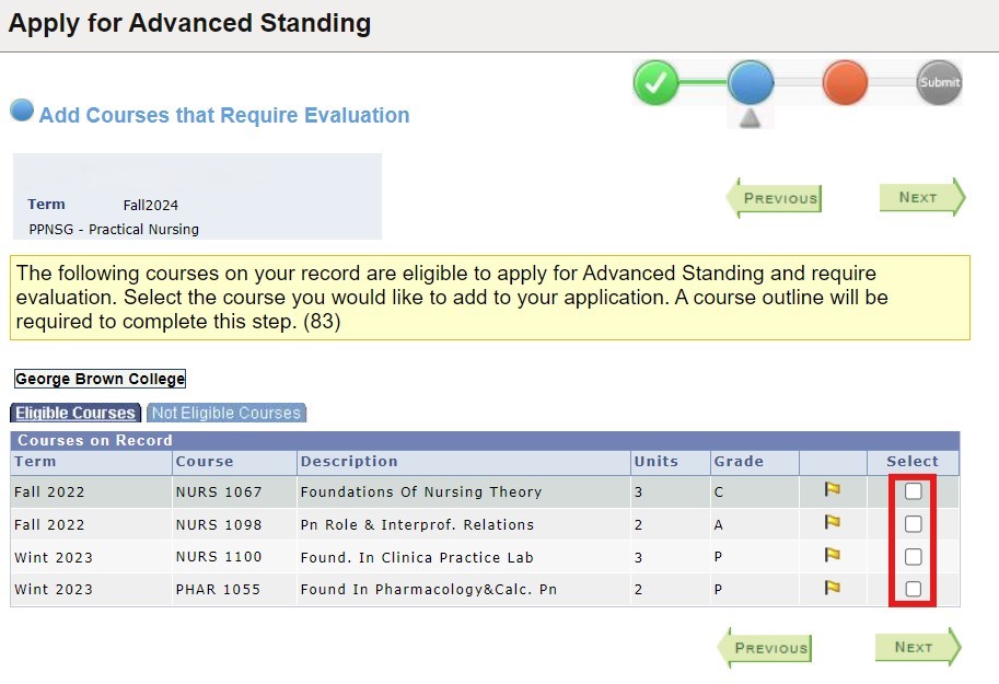 courses require evaluation A