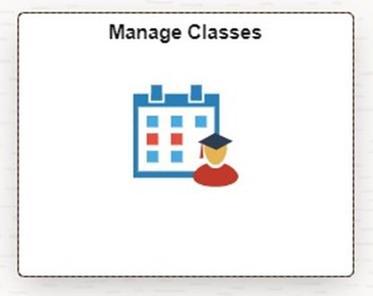 Manage classes dashboard tile