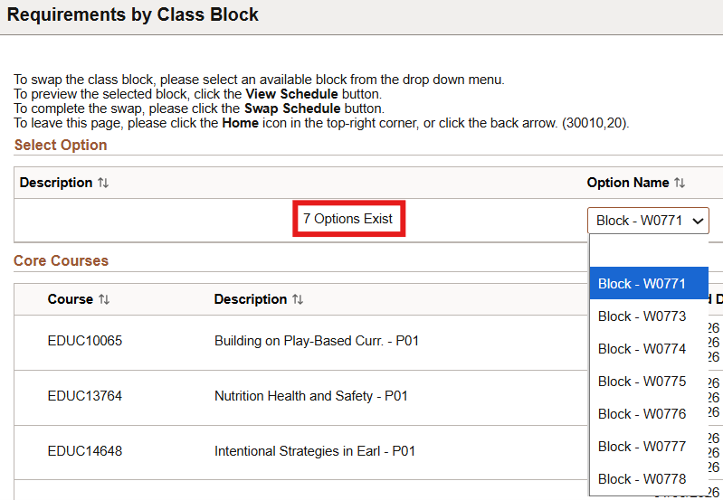 expand block options tab