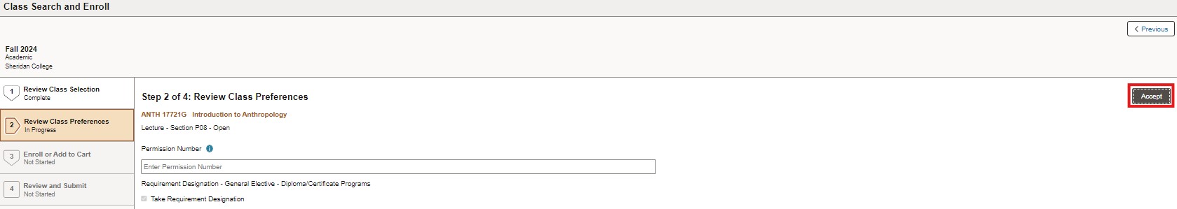 permission number accept