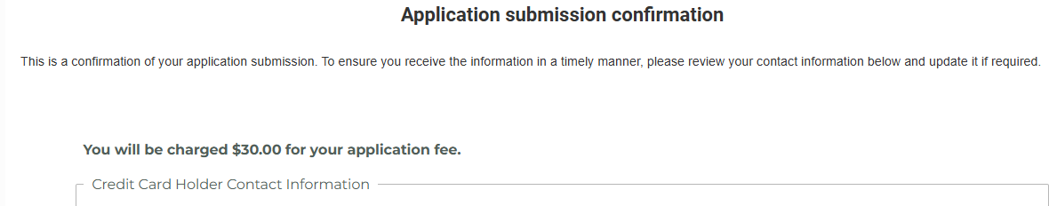 Submission confirmation